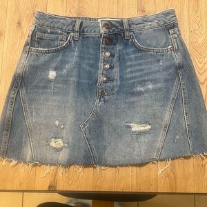 Free people denim skirt